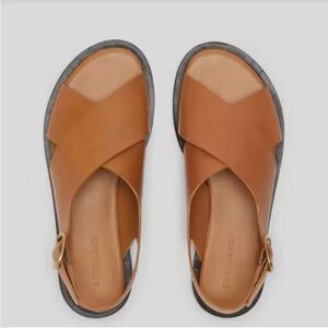 New Everlane The City Crossover Sandal in Tan Size 10.5